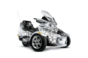 Can Am BRP (RTS) Spyder Graphic Kit - 2010-2013 Reaper White