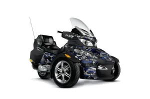 Can Am BRP (RTS) Spyder Graphic Kit - 2010-2013 Silver Star Silver Haze Blue