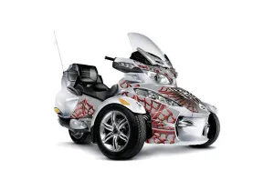 Can Am BRP (RTS) Spyder Graphic Kit - 2010-2013 Widow Maker Silver