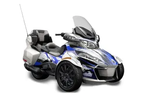 Can Am BRP (RTS) Spyder Graphic Kit - 2014-2016 Carbon X Blue