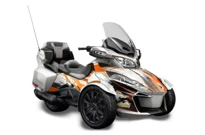 Can Am BRP (RTS) Spyder Graphic Kit - 2014-2016 Carbon X Orange