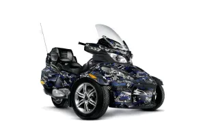 Can Am BRP (RTS) Spyder w/ Trim Kit Graphic Kit - 2010-2013 Silver Star Silver Haze Blue