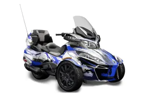Can Am BRP (RTS) Spyder w/ Trim Kit Graphic Kit - 2014-2019 Carbon X Blue
