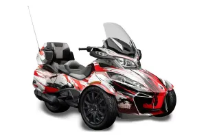 Can Am BRP (RTS) Spyder w/ Trim Kit Graphic Kit - 2014-2019 Carbon X Red