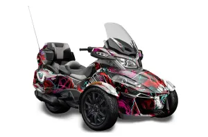 Can Am BRP (RTS) Spyder w/ Trim Kit Graphic Kit - 2014-2019 Frenzy Red