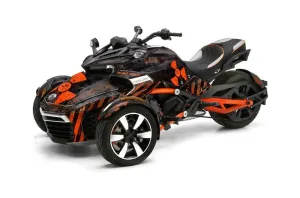 Can Am F3-S Spyder Graphic Kit - All Years Meltdown Orange