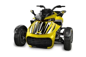 Can Am F3-S Spyder Hood Graphic Kit - All Years Attack Yellow