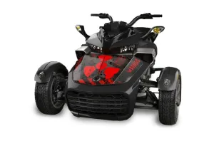 Can Am F3-S Spyder Hood Graphic Kit - All Years Meltdown Red