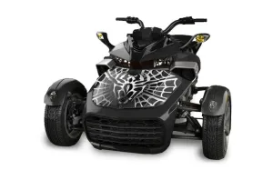 Can Am F3-S Spyder Hood Graphic Kit - All Years Widow Maker White