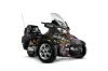 Can Am BRP (RTS) Spyder Graphic Kit - 2010-2013 Ed Hardy Love Kills Black