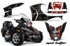 Can Am BRP (RTS) Spyder Graphic Kit - 2010-2013 Mad Hatter Black