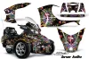 Can Am BRP (RTS) Spyder w/ Trim Kit Graphic Kit - 2010-2013 Ed Hardy Love Kills Black