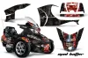 Can Am BRP (RTS) Spyder w/ Trim Kit Graphic Kit - 2010-2013 Mad Hatter Red