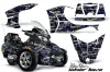 Can Am BRP (RTS) Spyder w/ Trim Kit Graphic Kit - 2010-2013 Silver Star Silver Haze Blue
