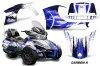 Can Am BRP (RTS) Spyder w/ Trim Kit Graphic Kit - 2014-2019 Carbon X Blue