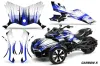 Can Am F3-S Spyder Graphic Kit - All Years Carbon X Blue