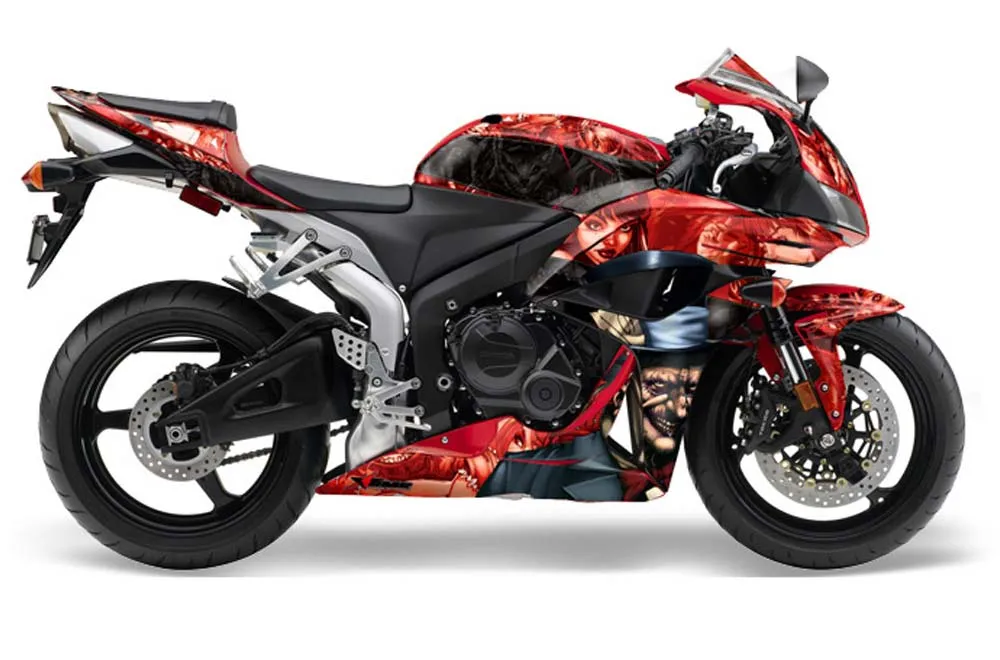 Honda CBR 1000 RR Graphic Kit - 2004-2005 Mad Hatter Red