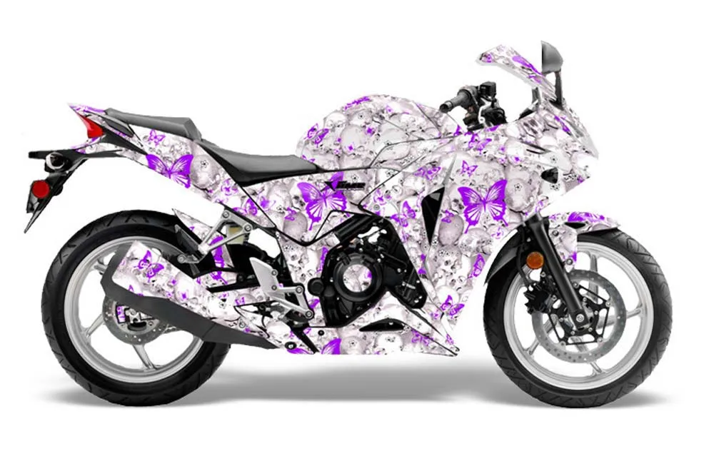 Honda CBR 250R Graphic Kit - 2010-2013 Butterfly Purple