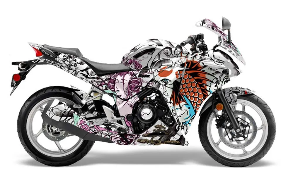 Honda CBR 250R Graphic Kit - 2010-2013 Tsunami White