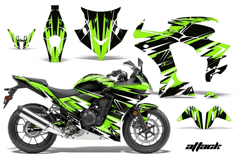 Honda CBR 500R Graphic Kit - 2013-2014 Attack Green