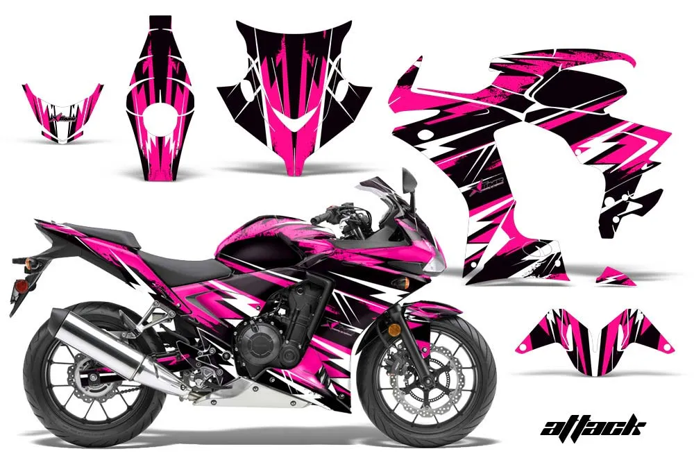 Honda CBR 500R Graphic Kit - 2013-2014 Attack Pink