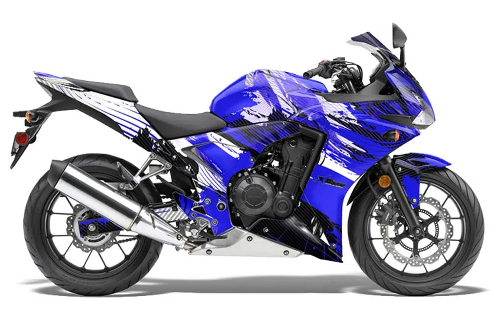 Honda CBR 500R Graphic Kit - 2013-2014 Carbon X Blue