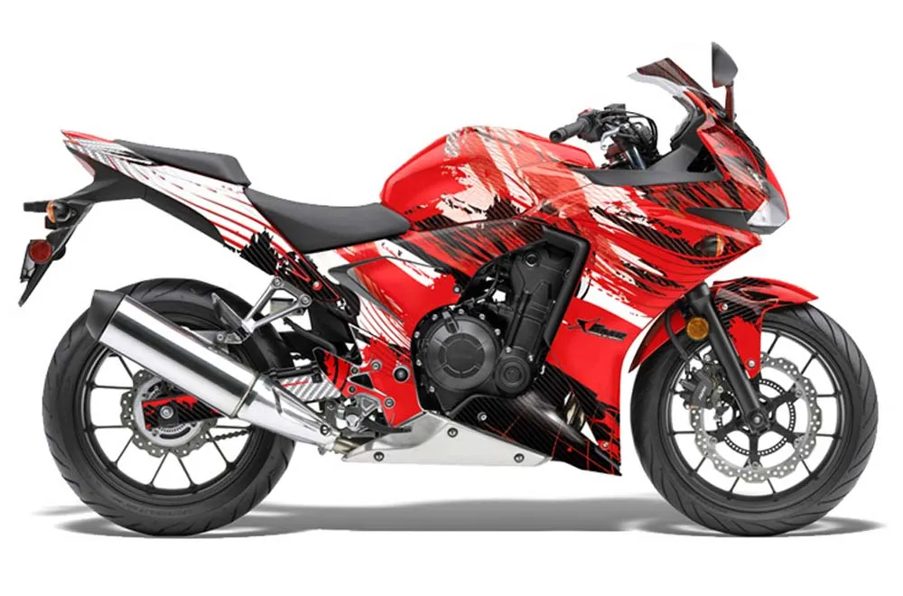 Honda CBR 500R Graphic Kit - 2013-2014 Carbon X Red