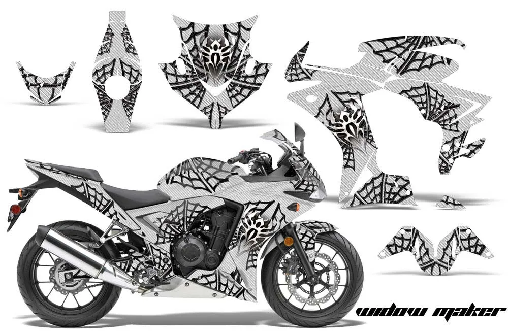 Honda CBR 500R Graphic Kit - 2013-2014 Widow Maker White
