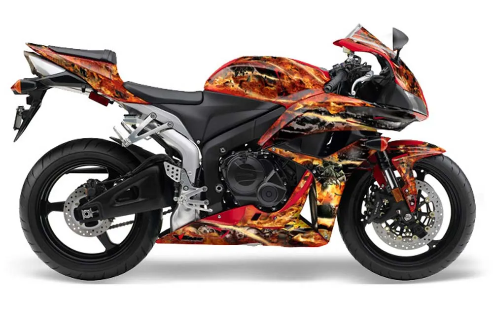 Honda CBR 600 RR Graphic Kit - 2007-2008 Firestorm Red