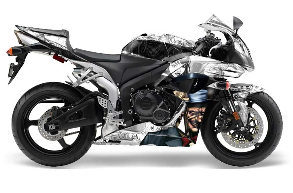 Honda CBR 600 RR Graphic Kit - 2007-2008 Mad Hatter White