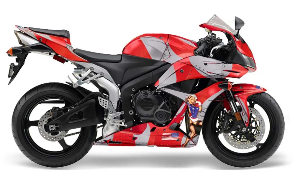 Honda CBR 600 RR Graphic Kit - 2007-2008 T Bomber Red
