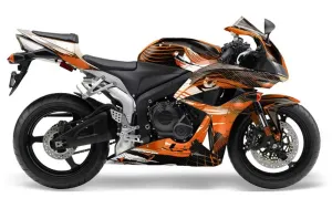 Honda CBR 1000 RR Graphic Kit - 2004-2005 Carbon X Orange