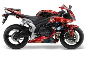 Honda CBR 1000 RR Graphic Kit - 2004-2005 Mad Hatter Red