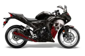 Honda CBR 250R Graphic Kit - 2010-2013 Bone Collector Black