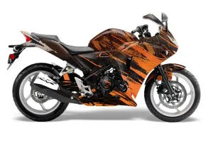 Honda CBR 250R Graphic Kit - 2010-2013 Carbon X Orange