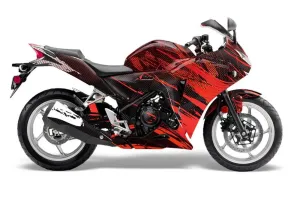 Honda CBR 250R Graphic Kit - 2010-2013 Carbon X Red