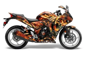 Honda CBR 250R Graphic Kit - 2010-2013 Firestorm Black