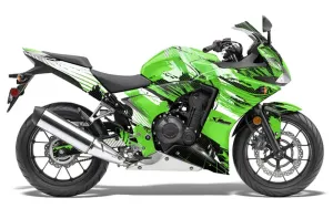 Honda CBR 500R Graphic Kit - 2013-2014 Carbon X Green