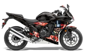 Honda CBR 500R Graphic Kit - 2013-2014 Mad Hatter Black