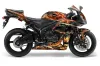 Honda CBR 600 RR Graphic Kit - 2007-2008 Firestorm Black