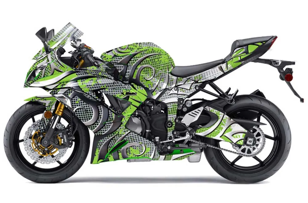 Kawasaki 636 ZX6-R Ninja Graphic Kit - 2013-2016 Deaden Green