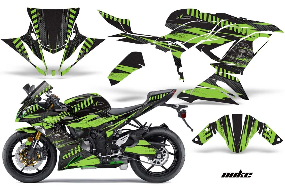 Kawasaki 636 ZX6-R Ninja Graphic Kit - 2013-2016 Nuke Green