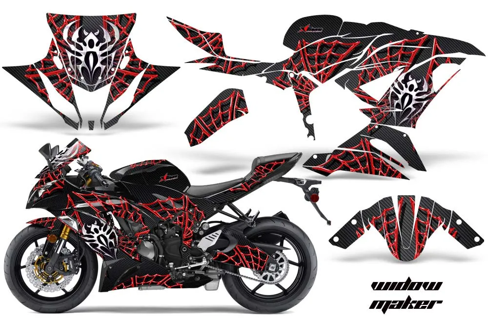 Kawasaki 636 ZX6-R Ninja Graphic Kit - 2013-2016 Widow Maker Red