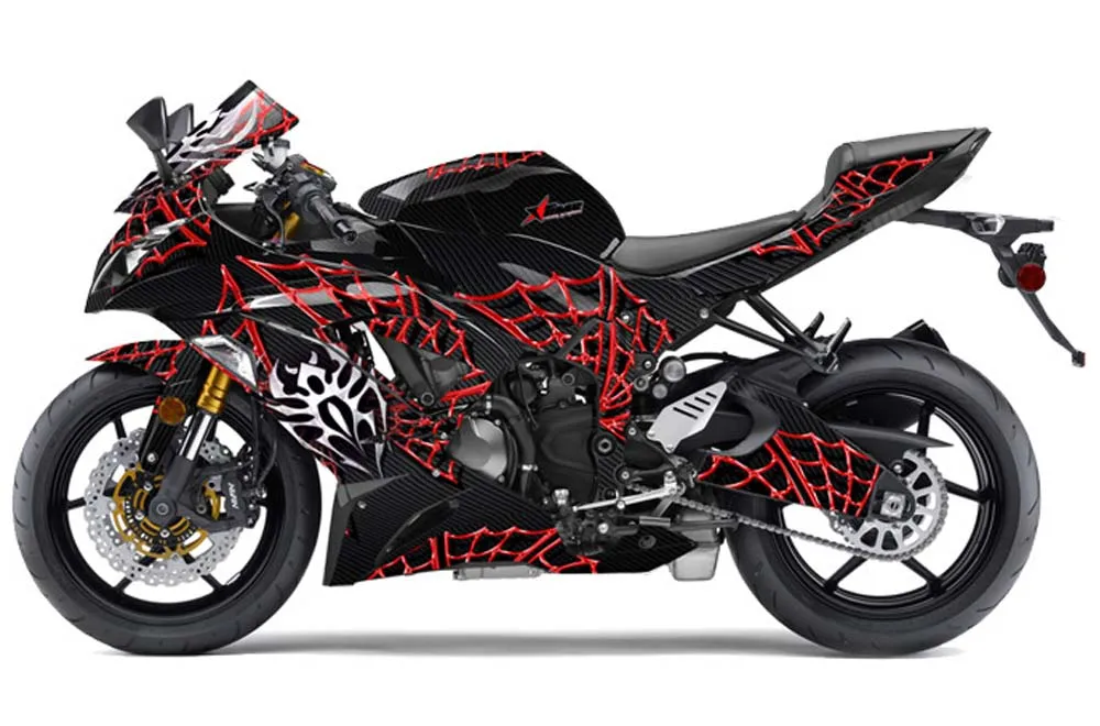 Kawasaki 636 ZX6-R Ninja Graphic Kit - 2013-2016 Widow Maker Red