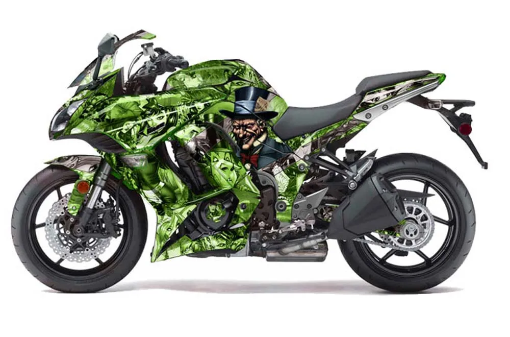 Kawasaki ZX1000 Ninja Graphic Kit - 2010-2013 Mad Hatter Green