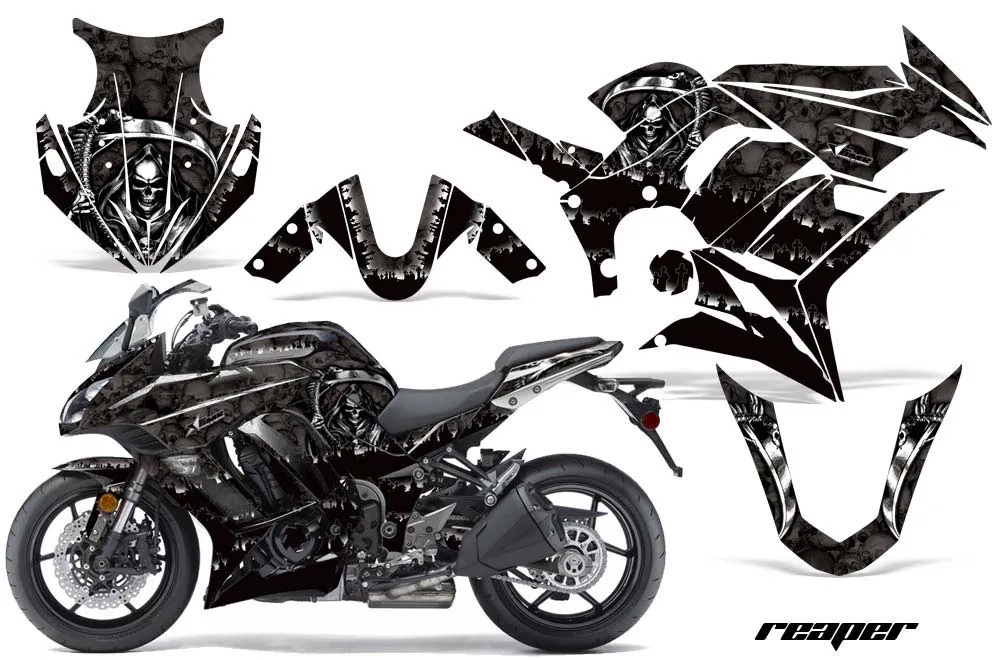 Kawasaki ZX1000 Ninja Graphic Kit - 2010-2013 Reaper Black