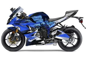 Kawasaki 636 ZX6-R Ninja Graphic Kit - 2013-2016 Carbon X Blue