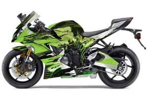 Kawasaki 636 ZX6-R Ninja Graphic Kit - 2013-2016 Carbon X Green