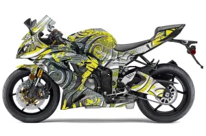 Kawasaki 636 ZX6-R Ninja Graphic Kit - 2013-2016 Deaden Yellow