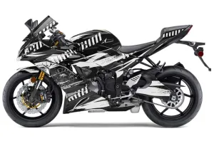 Kawasaki 636 ZX6-R Ninja Graphic Kit - 2013-2016 Nuke White